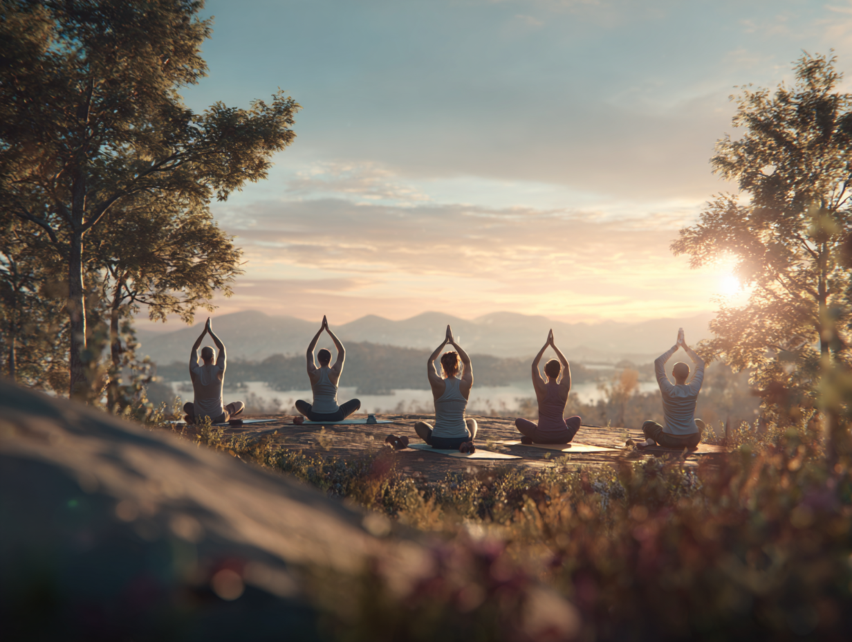 Молоді люди у медитації